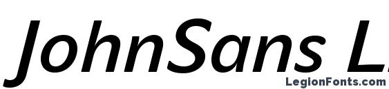 Шрифт JohnSans Lite Pro Bold Italic