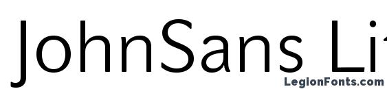 шрифт JohnSans Lite Pro, бесплатный шрифт JohnSans Lite Pro, предварительный просмотр шрифта JohnSans Lite Pro