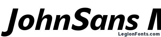 JohnSans Medium Pro Bold Italic Font