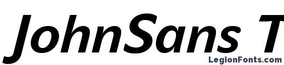 Шрифт JohnSans Text Pro Bold Italic