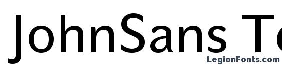 JohnSans Text Pro Font