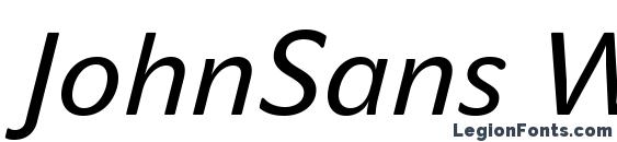Шрифт JohnSans White Pro Bold Italic