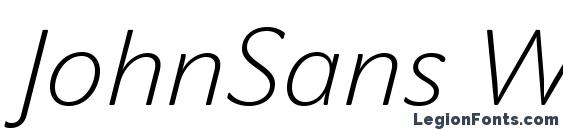 шрифт JohnSans White Pro Italic, бесплатный шрифт JohnSans White Pro Italic, предварительный просмотр шрифта JohnSans White Pro Italic
