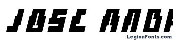 шрифт Jose andreas, бесплатный шрифт Jose andreas, предварительный просмотр шрифта Jose andreas