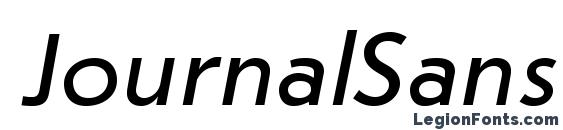 JournalSansC Italic Font