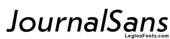 JournalSansCTT Italic Font