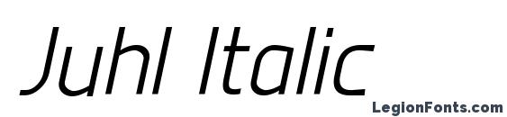 шрифт Juhl Italic, бесплатный шрифт Juhl Italic, предварительный просмотр шрифта Juhl Italic