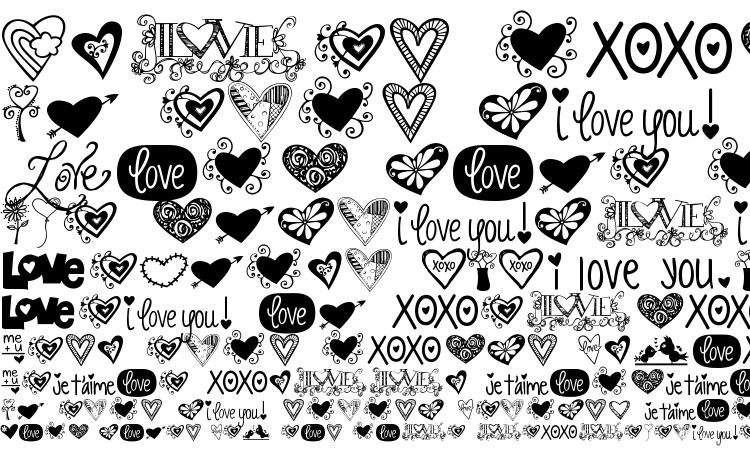 specimens KG Heart Doodles font, sample KG Heart Doodles font, an example of writing KG Heart Doodles font, review KG Heart Doodles font, preview KG Heart Doodles font, KG Heart Doodles font