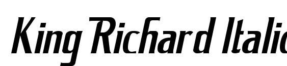 King Richard Italic font, free King Richard Italic font, preview King Richard Italic font