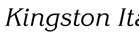 Kingston Italic Font