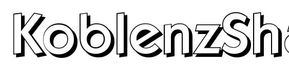 KoblenzShadow Medium Regular font, free KoblenzShadow Medium Regular font, preview KoblenzShadow Medium Regular font