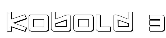 Kobold 3D font, free Kobold 3D font, preview Kobold 3D font