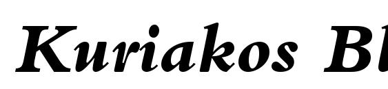 Kuriakos Black SSi Extra Bold Italic Font