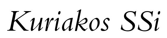 Kuriakos SSi Italic font, free Kuriakos SSi Italic font, preview Kuriakos SSi Italic font