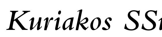 Шрифт Kuriakos SSi Semi Bold Italic