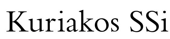 шрифт Kuriakos SSi, бесплатный шрифт Kuriakos SSi, предварительный просмотр шрифта Kuriakos SSi
