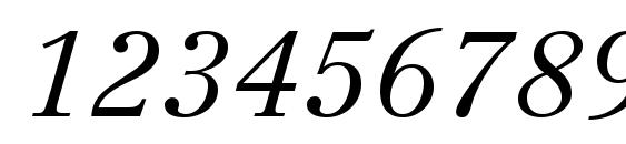 Linotype Centennial LT 46 Light Italic Font, Number Fonts