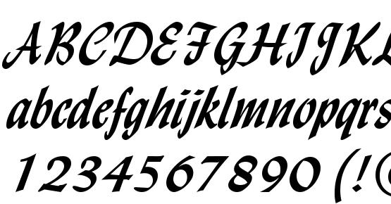 bold cursive alphabet