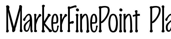 MarkerFinePoint Plain Regular Font
