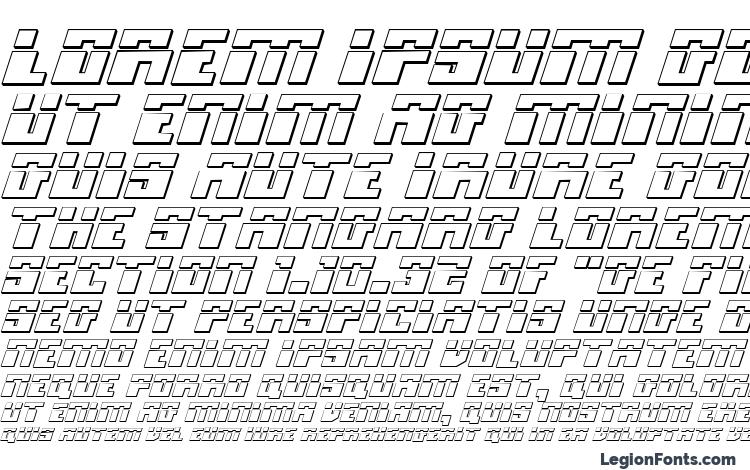 specimens Micronian Laser 3D Italic font, sample Micronian Laser 3D Italic font, an example of writing Micronian Laser 3D Italic font, review Micronian Laser 3D Italic font, preview Micronian Laser 3D Italic font, Micronian Laser 3D Italic font