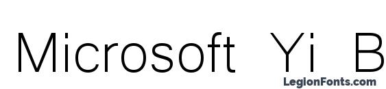 Microsoft Yi Baiti Bold Font