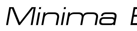 Шрифт Minima Expanded SSi Expanded Italic