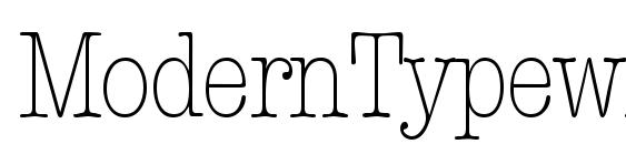 ModernTypewriterCondLight Regular Font
