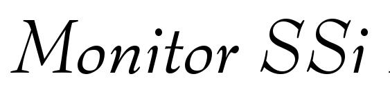 Monitor SSi Italic Font