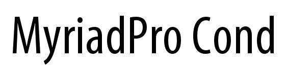 MyriadPro Cond Font