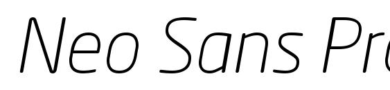 Neo Sans Pro Light Italic Font