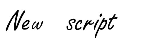 New script font, free New script font, preview New script font
