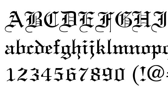 old english font letter l