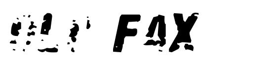 шрифт Old fax, бесплатный шрифт Old fax, предварительный просмотр шрифта Old fax