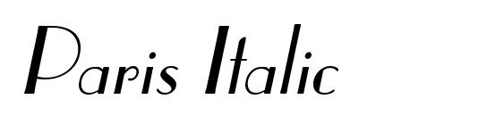 Paris Italic Font