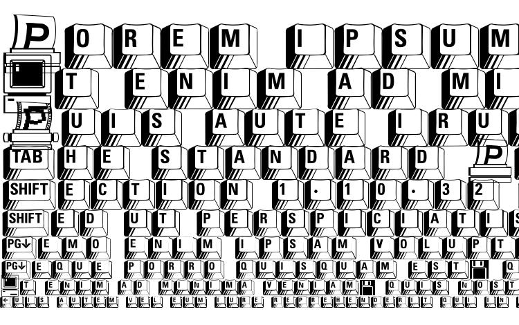 specimens PC Keys font, sample PC Keys font, an example of writing PC Keys font, review PC Keys font, preview PC Keys font, PC Keys font