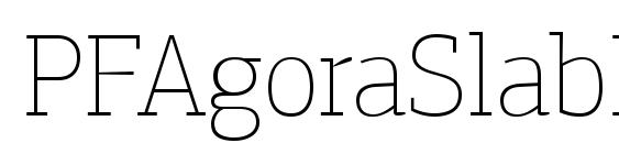 шрифт PFAgoraSlabPro ExtraThin, бесплатный шрифт PFAgoraSlabPro ExtraThin, предварительный просмотр шрифта PFAgoraSlabPro ExtraThin