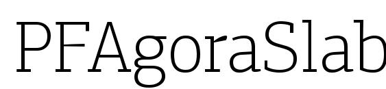 шрифт PFAgoraSlabPro Thin, бесплатный шрифт PFAgoraSlabPro Thin, предварительный просмотр шрифта PFAgoraSlabPro Thin