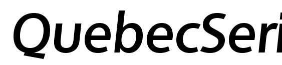 QuebecSerial BoldItalic Font, Free Fonts
