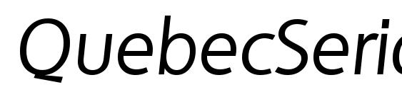 QuebecSerial Italic Font