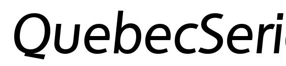 QuebecSerial Medium Italic Font