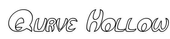 Qurve Hollow Italic Font, Free Fonts