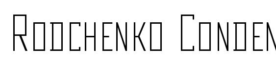 Rodchenko Condensed Light Font