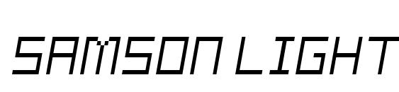 шрифт Samson light oblique, бесплатный шрифт Samson light oblique, предварительный просмотр шрифта Samson light oblique
