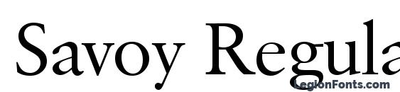 шрифт Savoy Regular, бесплатный шрифт Savoy Regular, предварительный просмотр шрифта Savoy Regular