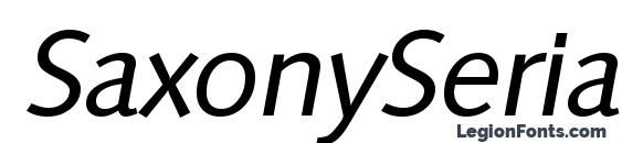 SaxonySerial Italic Font