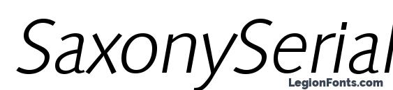 SaxonySerial Light Italic Font