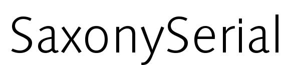 SaxonySerial Light Regular Font