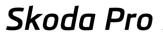 Skoda Pro Bold Italic Font