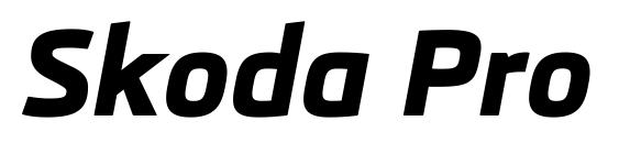 Skoda Pro ExtraBold Italic Font
