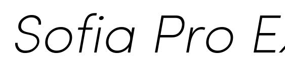 Шрифт Sofia Pro ExtraLight Italic